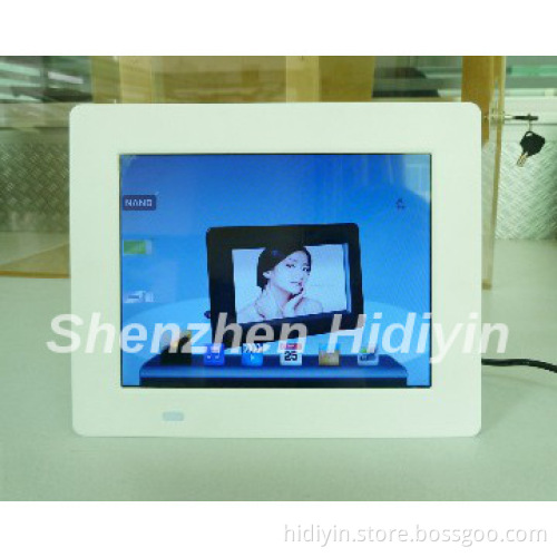 elegent black 7inch digital photo frame build in battery